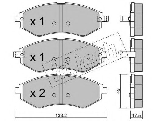 set placute frana,frana disc