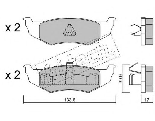 set placute frana,frana disc