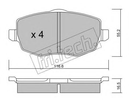 set placute frana,frana disc