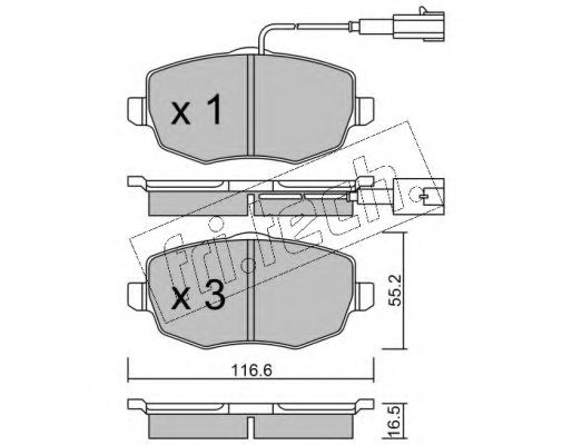 set placute frana,frana disc