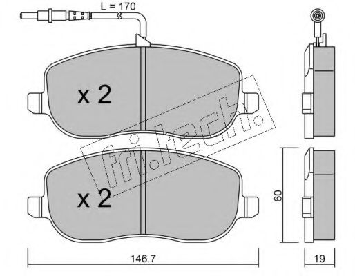 set placute frana,frana disc