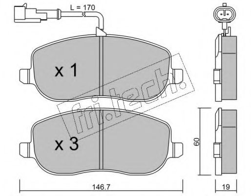 set placute frana,frana disc