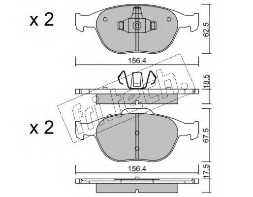 set placute frana,frana disc