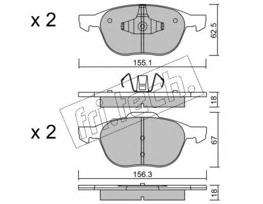 set placute frana,frana disc