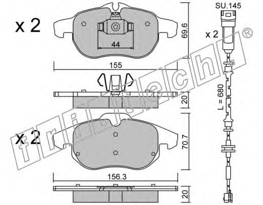 set placute frana,frana disc