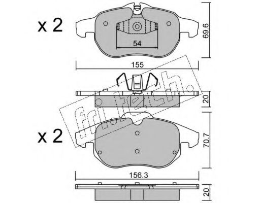 set placute frana,frana disc