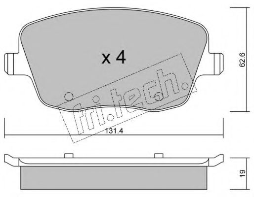 set placute frana,frana disc