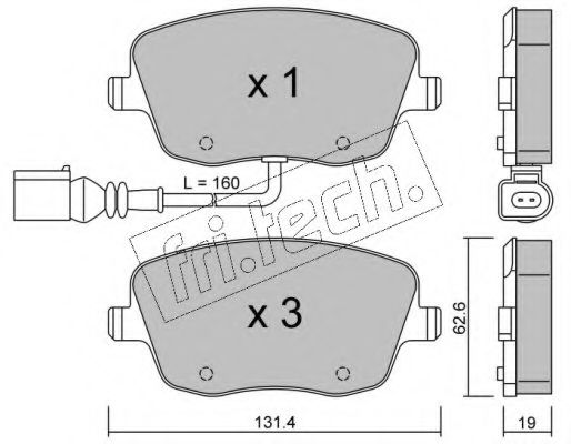 set placute frana,frana disc