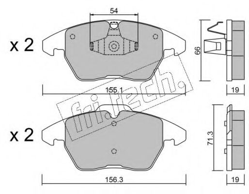 set placute frana,frana disc