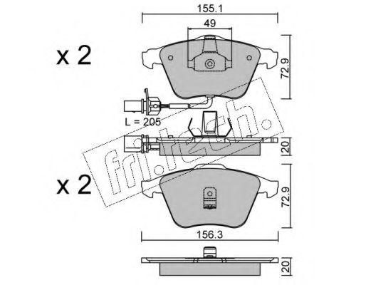 set placute frana,frana disc