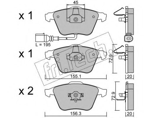 set placute frana,frana disc