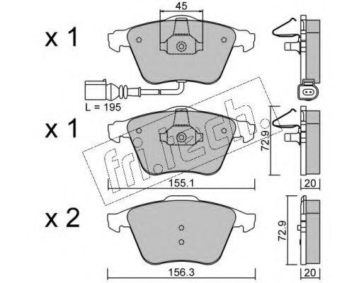 set placute frana,frana disc