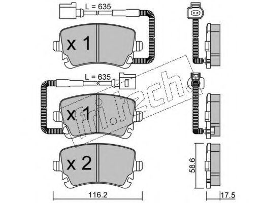 set placute frana,frana disc