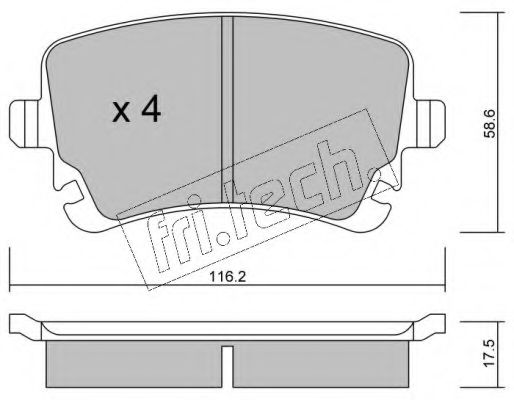 set placute frana,frana disc