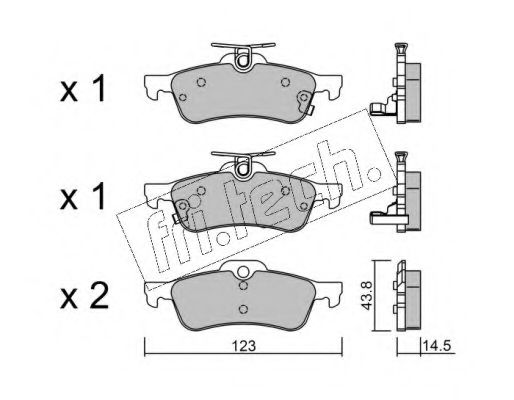 set placute frana,frana disc