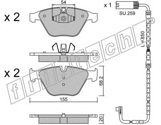 set placute frana,frana disc