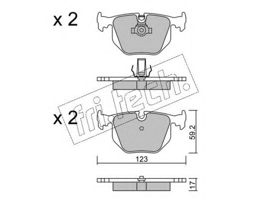 set placute frana,frana disc