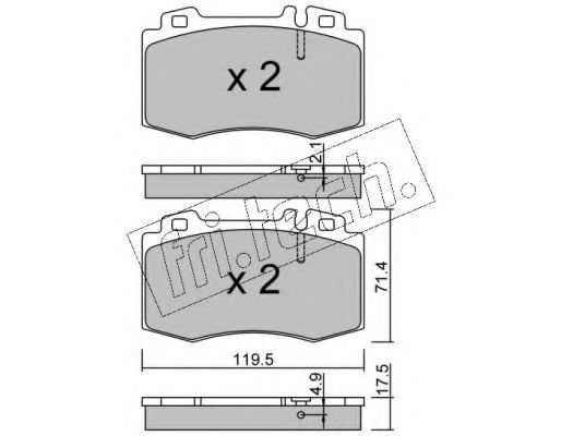 set placute frana,frana disc