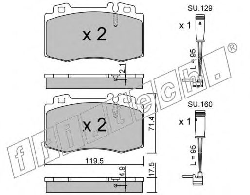 set placute frana,frana disc