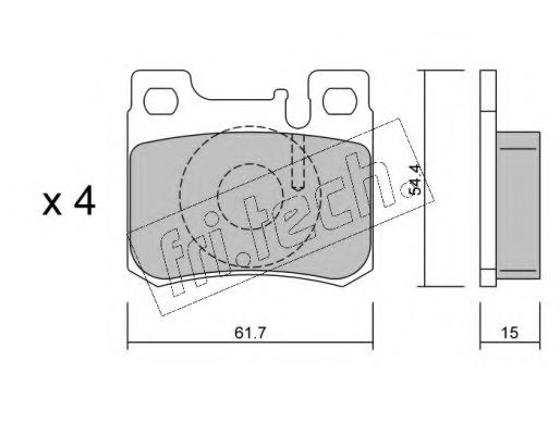 set placute frana,frana disc