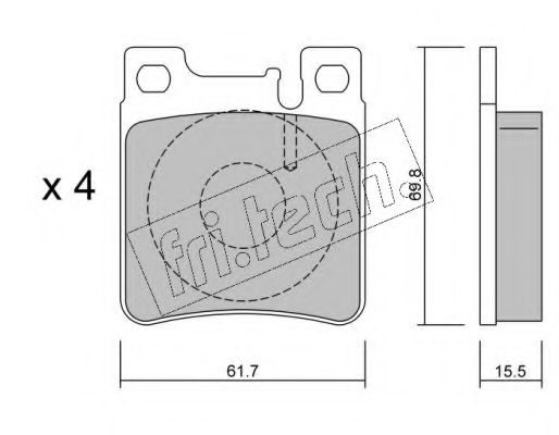 set placute frana,frana disc