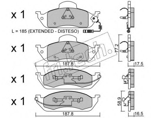 set placute frana,frana disc