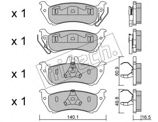 set placute frana,frana disc