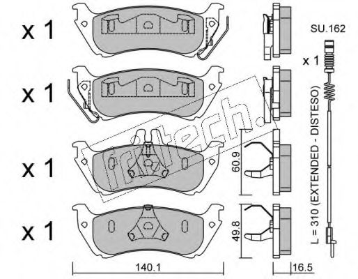 set placute frana,frana disc