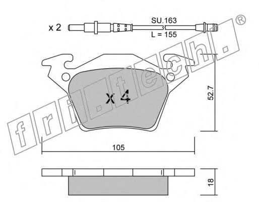 set placute frana,frana disc