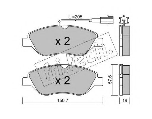 set placute frana,frana disc