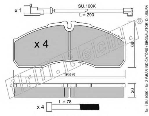 set placute frana,frana disc