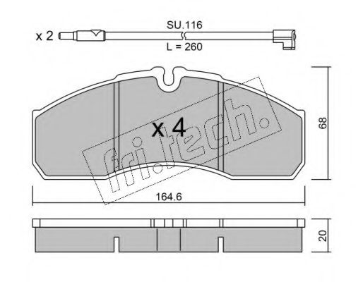 set placute frana,frana disc