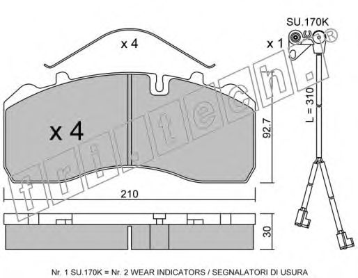 set placute frana,frana disc