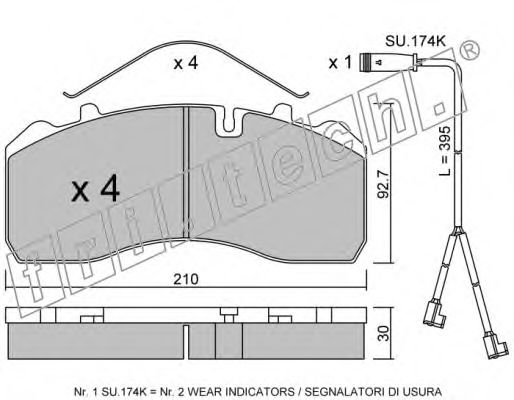 set placute frana,frana disc