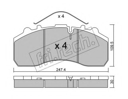 set placute frana,frana disc