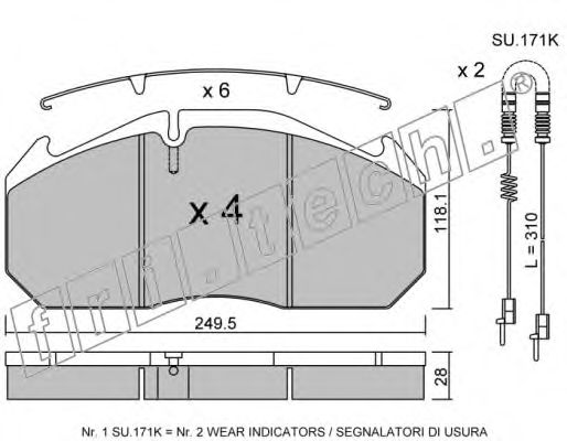 set placute frana,frana disc
