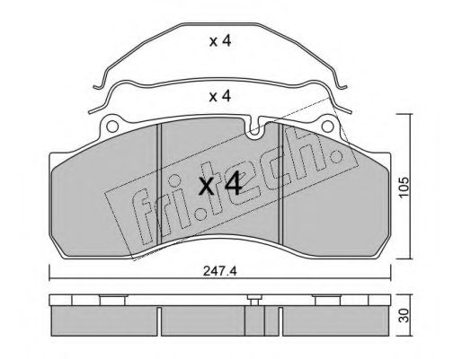 set placute frana,frana disc