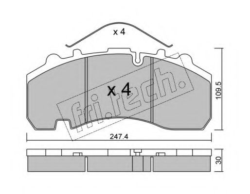 set placute frana,frana disc