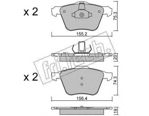 set placute frana,frana disc