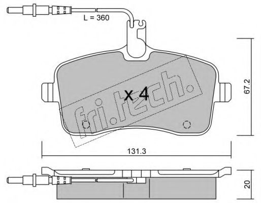 set placute frana,frana disc