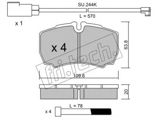 set placute frana,frana disc