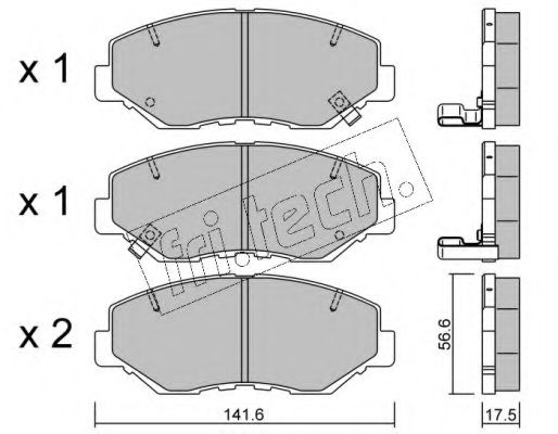 set placute frana,frana disc