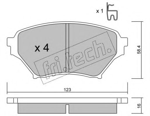 set placute frana,frana disc