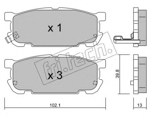 set placute frana,frana disc