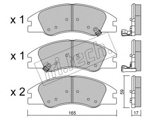 set placute frana,frana disc