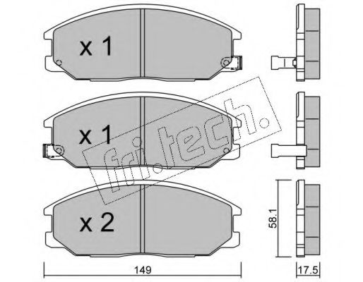 set placute frana,frana disc