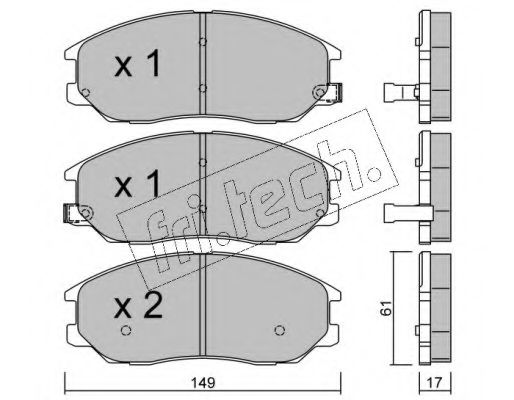 set placute frana,frana disc