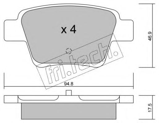 set placute frana,frana disc