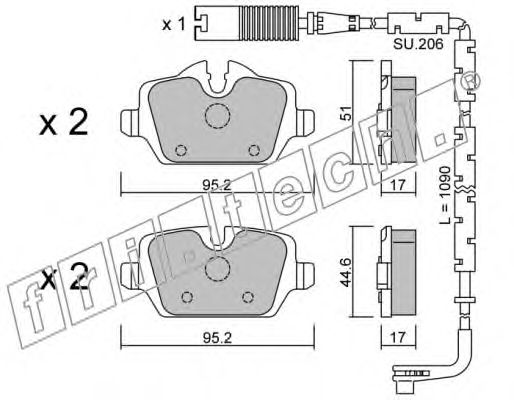 set placute frana,frana disc