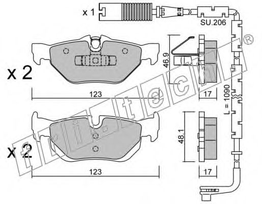 set placute frana,frana disc
